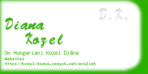 diana kozel business card